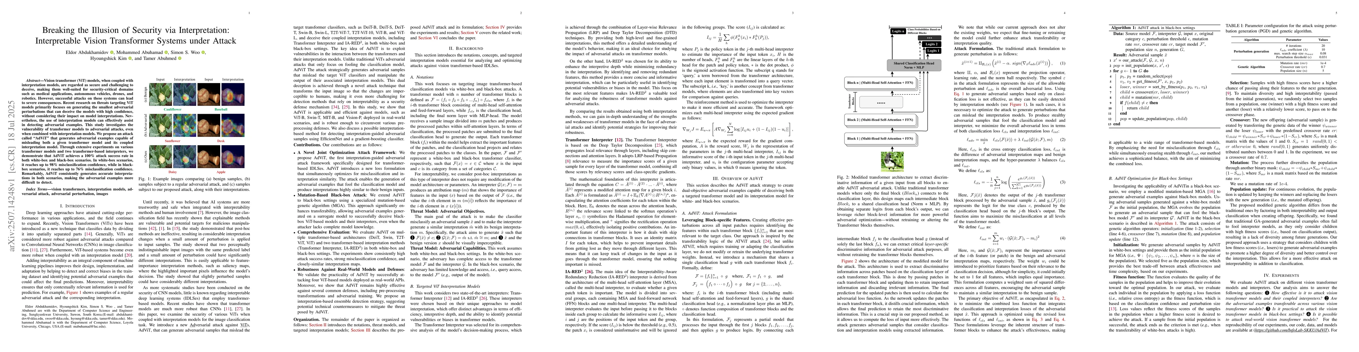 Thumbnail for Breaking the Illusion of Security via Interpretation: Interpretable
  Vision Transformer Systems under Attack