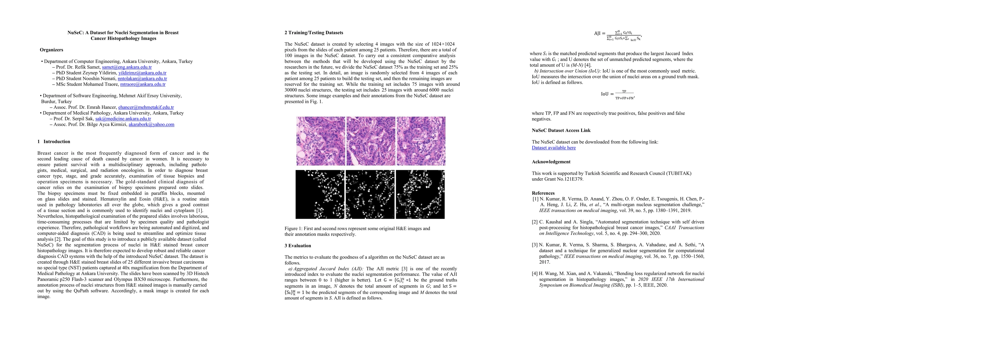 Thumbnail for NuSeC: A Dataset for Nuclei Segmentation in Breast Cancer Histopathology
  Images