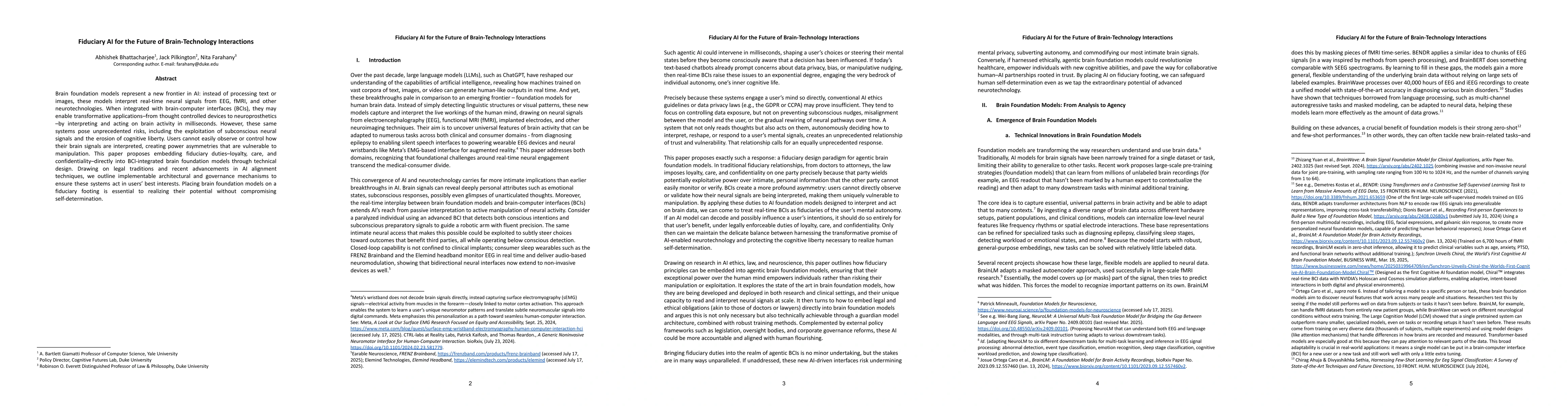Thumbnail for Fiduciary AI for the Future of Brain-Technology Interactions
