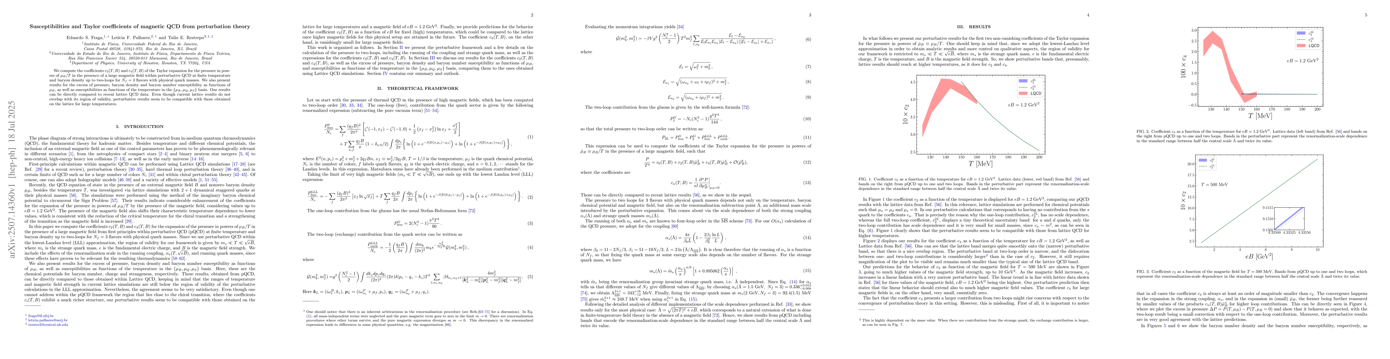 Thumbnail for Susceptibilities and Taylor coefficients of magnetic QCD from
  perturbation theory