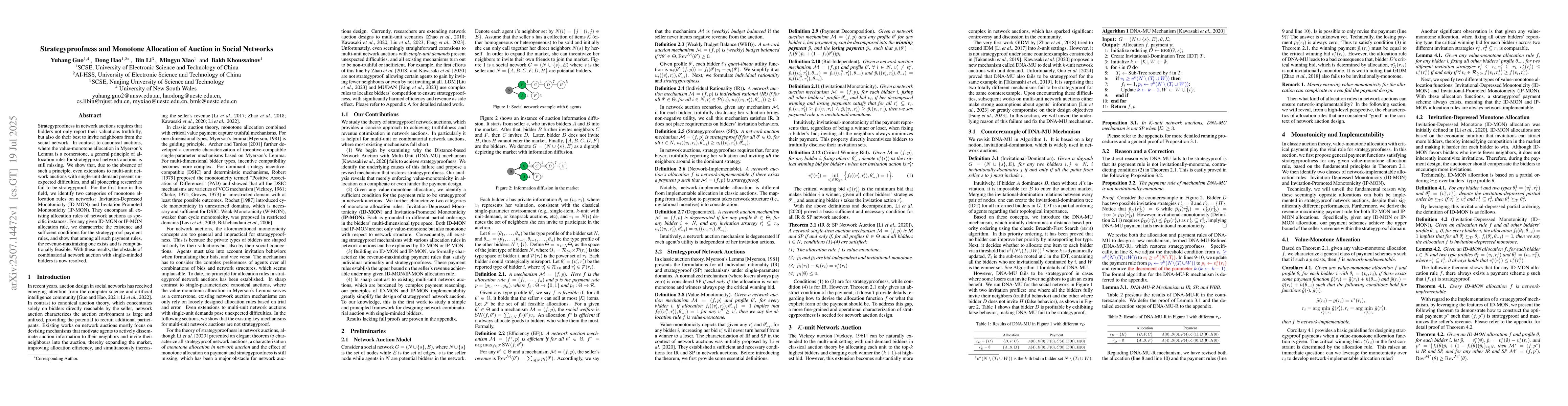 Thumbnail for Strategyproofness and Monotone Allocation of Auction in Social Networks