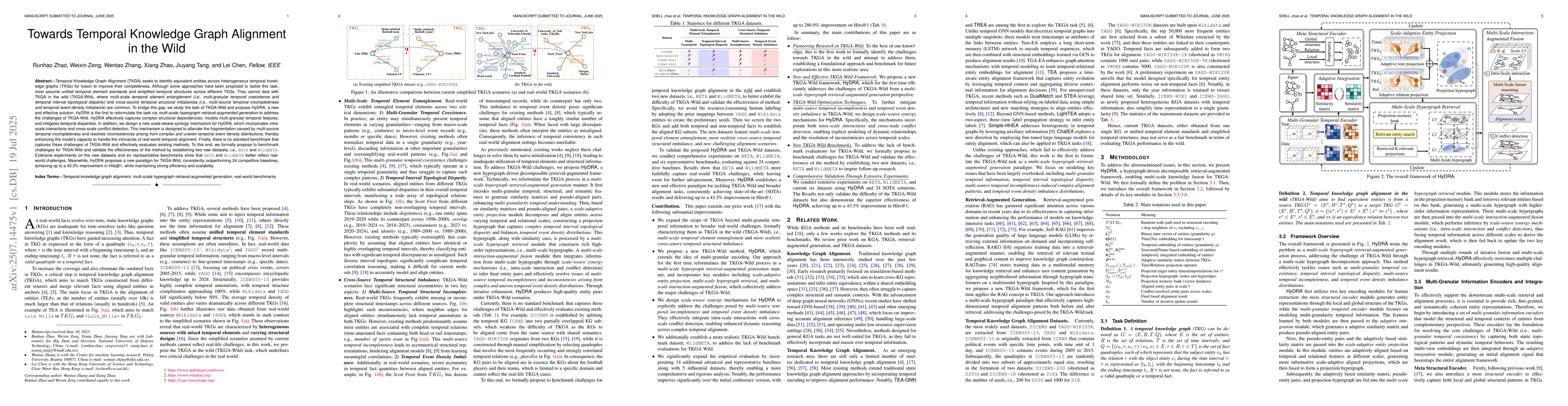 Thumbnail for Towards Temporal Knowledge Graph Alignment in the Wild