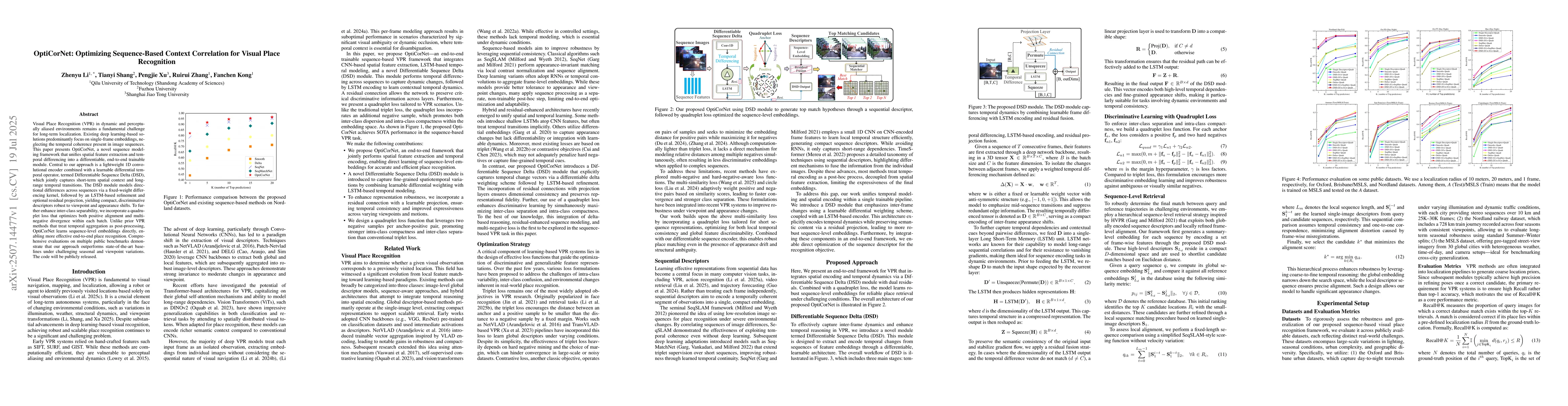 Thumbnail for OptiCorNet: Optimizing Sequence-Based Context Correlation for Visual
  Place Recognition