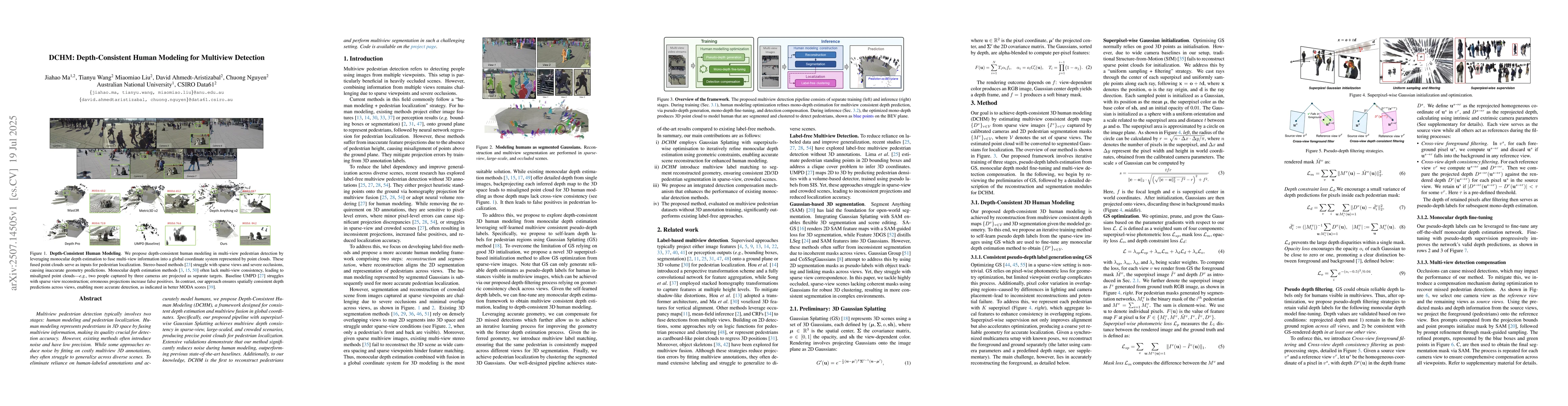 Thumbnail for DCHM: Depth-Consistent Human Modeling for Multiview Detection