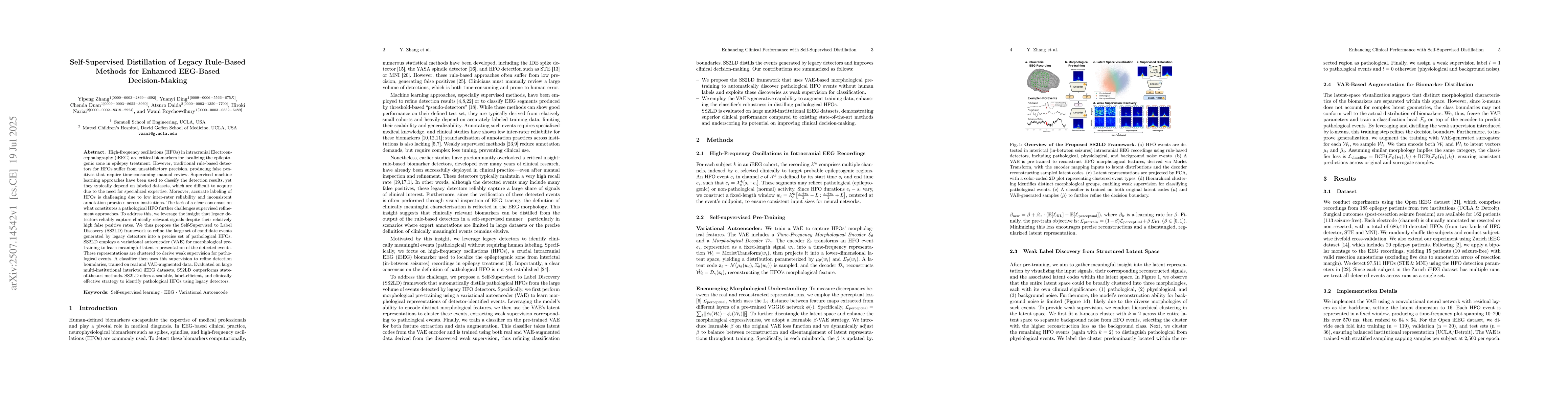 Thumbnail for Self-Supervised Distillation of Legacy Rule-Based Methods for Enhanced
  EEG-Based Decision-Making