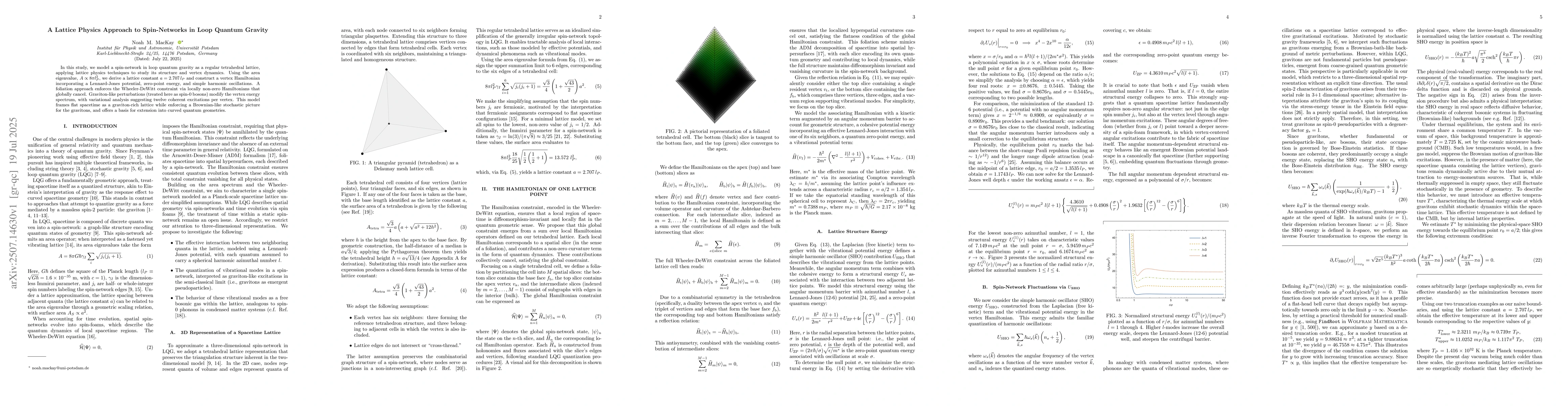 Thumbnail for A Lattice Physics Approach to Spin-Networks in Loop Quantum Gravity