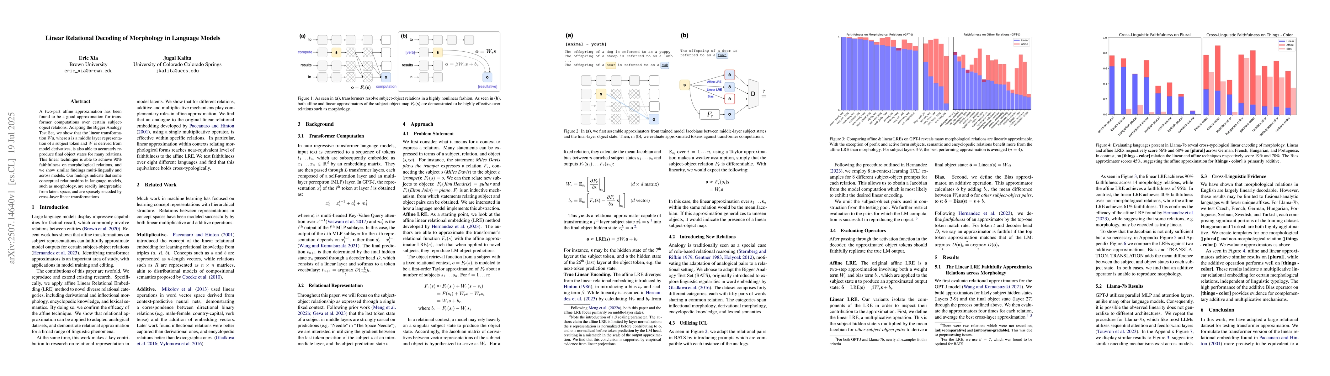 Thumbnail for Linear Relational Decoding of Morphology in Language Models