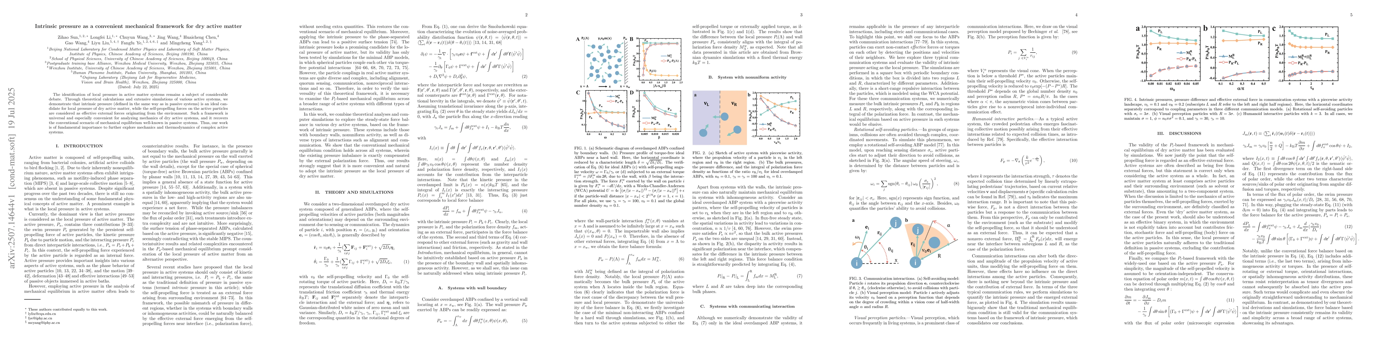 Thumbnail for Intrinsic pressure as a convenient mechanical framework for dry active
  matter