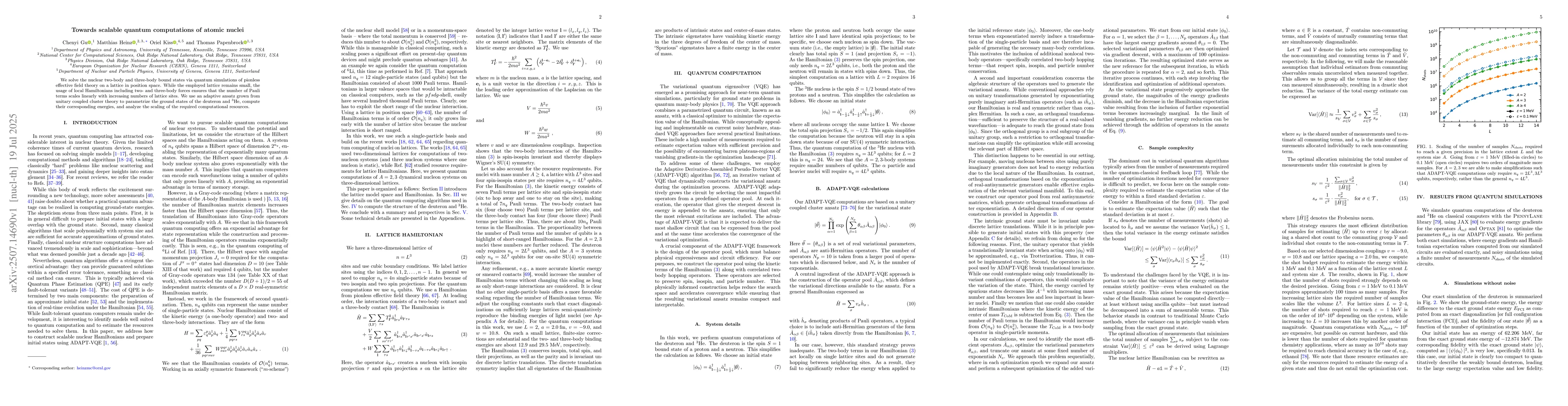 Thumbnail for Towards scalable quantum computations of atomic nuclei