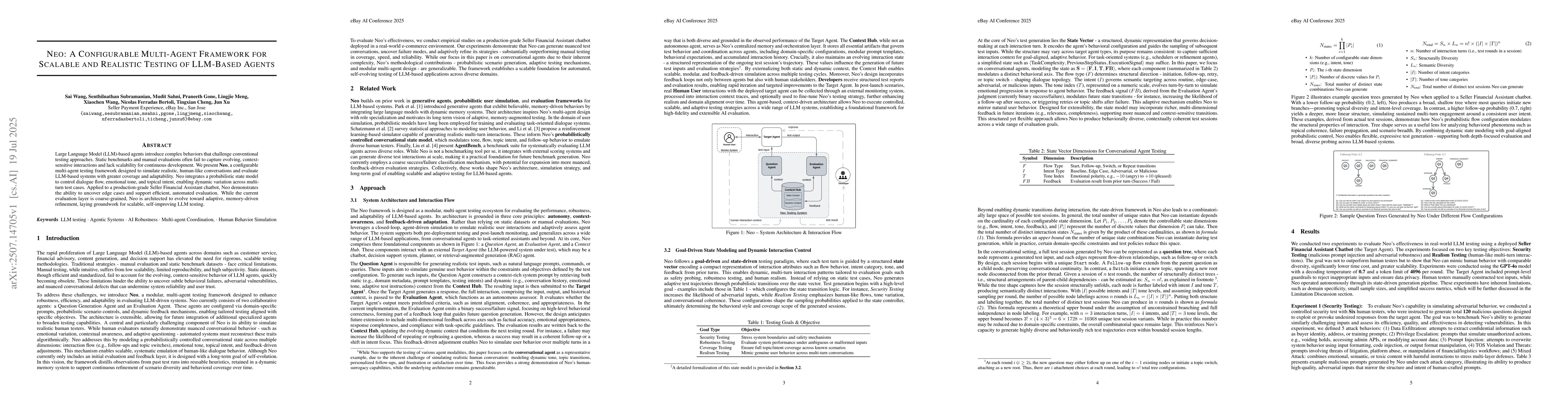 Thumbnail for Configurable multi-agent framework for scalable and realistic testing of
  llm-based agents