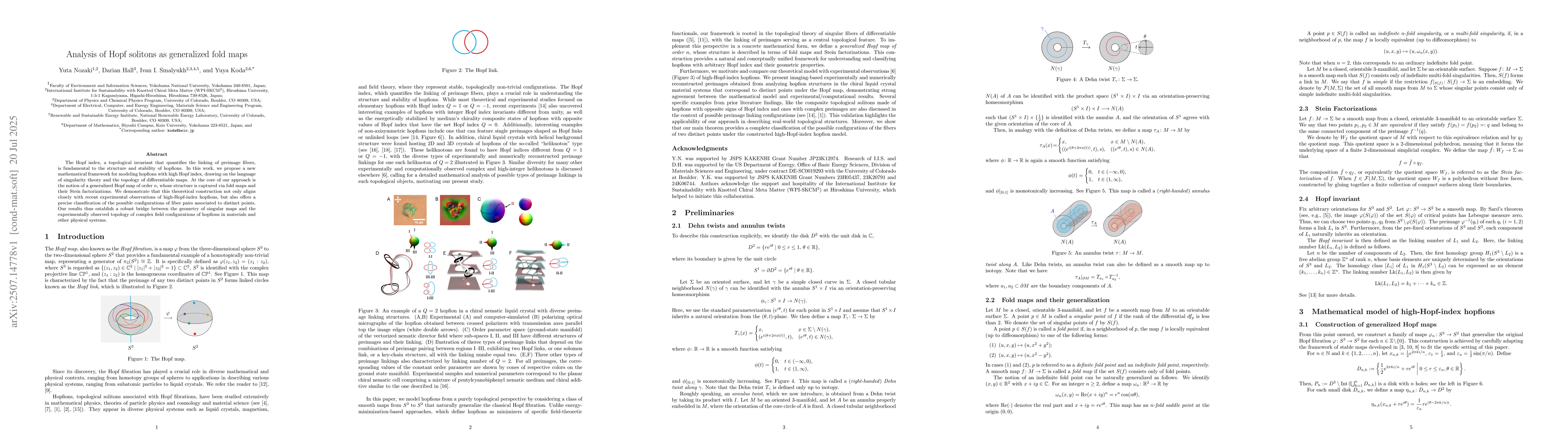 Thumbnail for Analysis of Hopf solitons as generalized fold maps