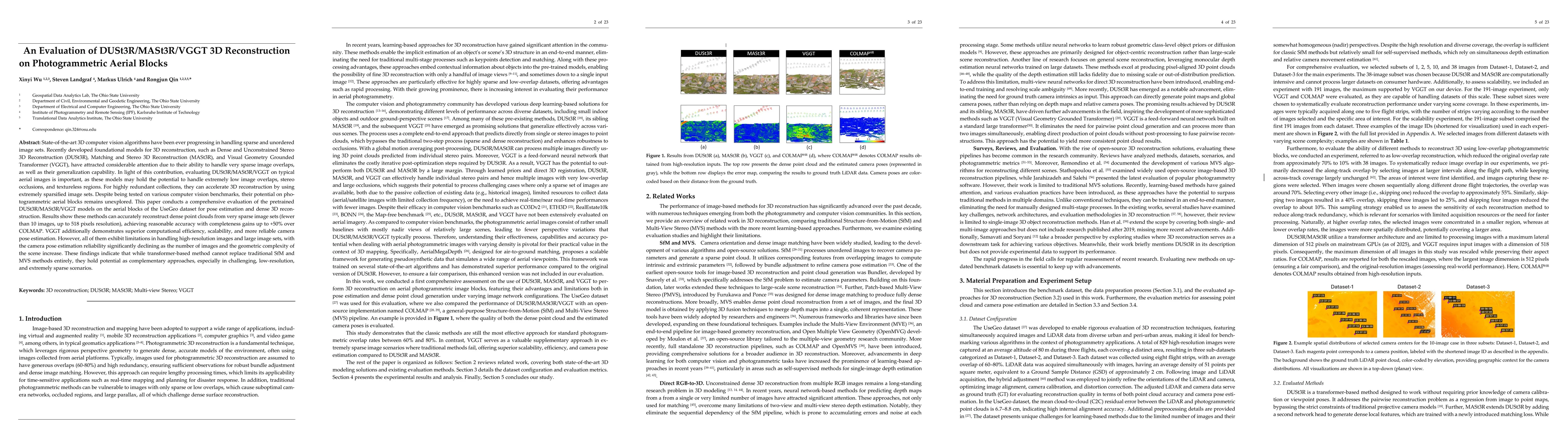 Thumbnail for An Evaluation of DUSt3R/MASt3R/VGGT 3D Reconstruction on Photogrammetric
  Aerial Blocks