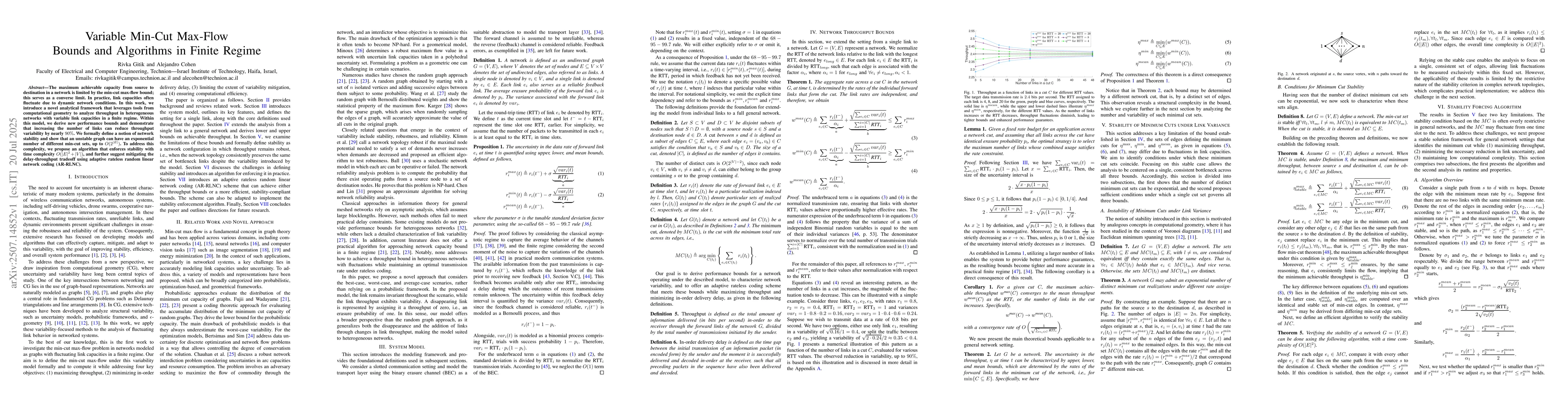 Thumbnail for Variable Min-Cut Max-Flow Bounds and Algorithms in Finite Regime