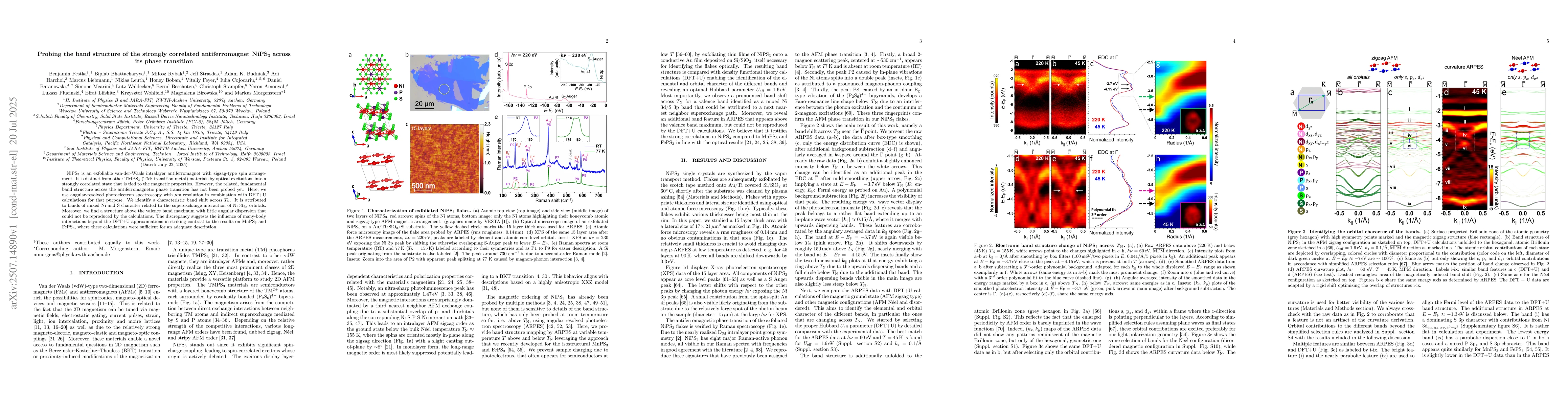 Thumbnail for Probing the band structure of the strongly correlated antiferromagnet
  NiPS3 across its phase transition