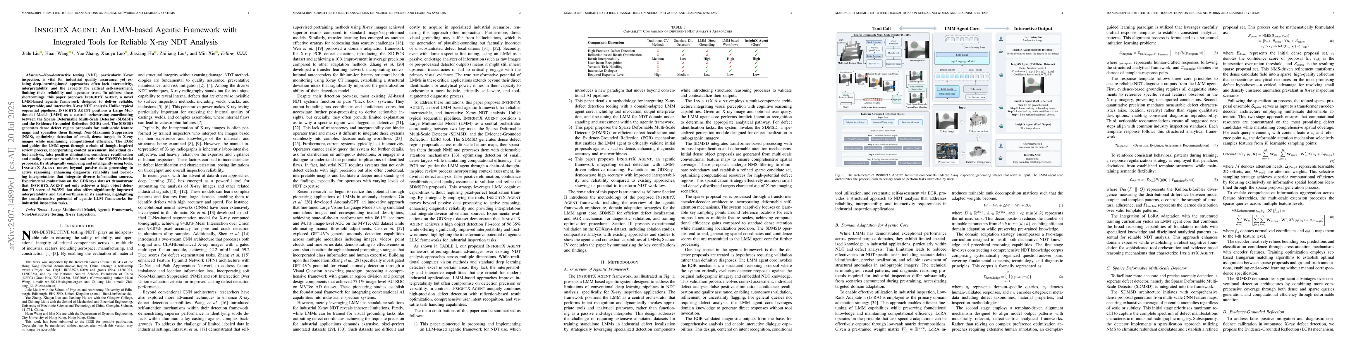 Thumbnail for InsightX Agent: An LMM-based Agentic Framework with Integrated Tools for
  Reliable X-ray NDT Analysis