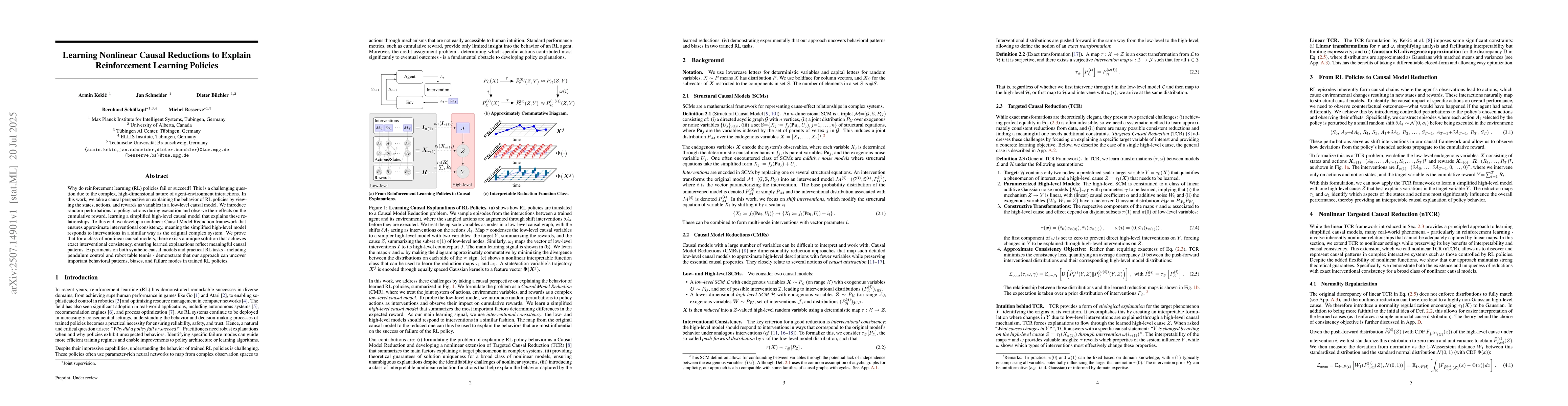 Thumbnail for Learning Nonlinear Causal Reductions to Explain Reinforcement Learning
  Policies