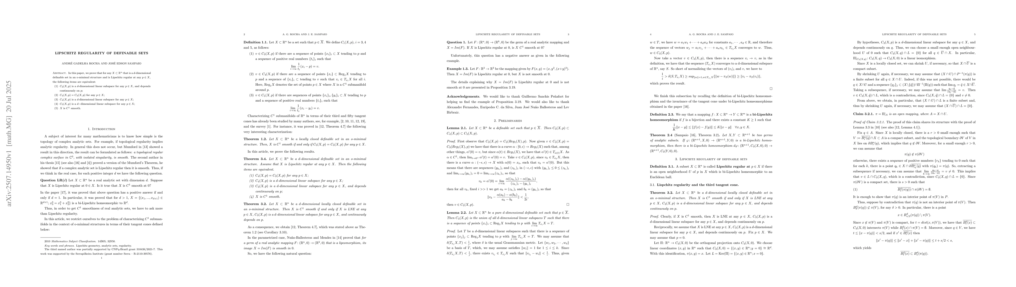 Thumbnail for Lipschitz regularity of definable sets