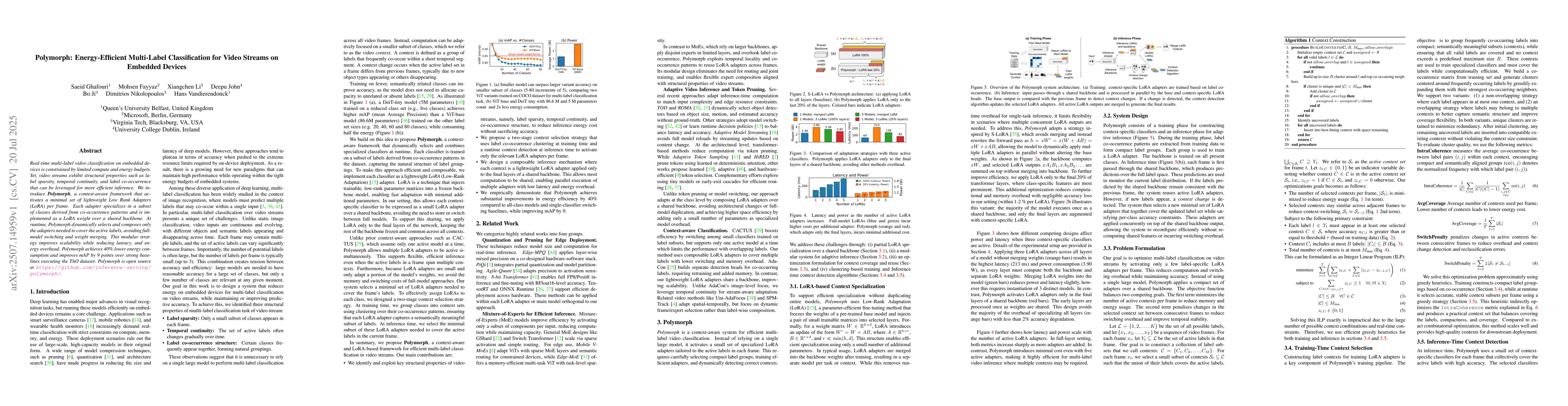 Thumbnail for Polymorph: Energy-Efficient Multi-Label Classification for Video Streams
  on Embedded Devices