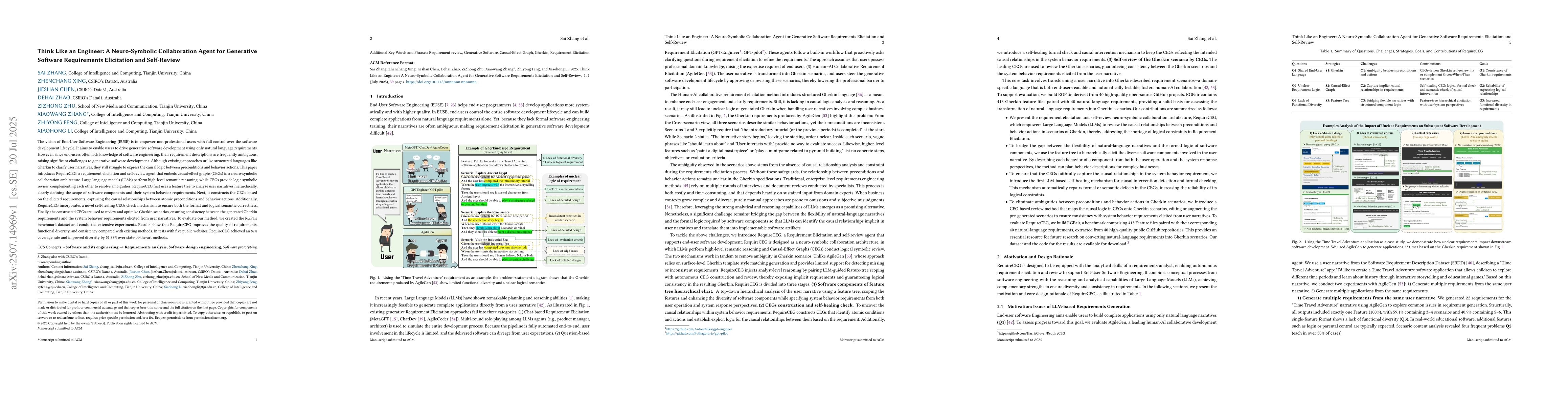 Thumbnail for Think Like an Engineer: A Neuro-Symbolic Collaboration Agent for
  Generative Software Requirements Elicitation and Self-Review