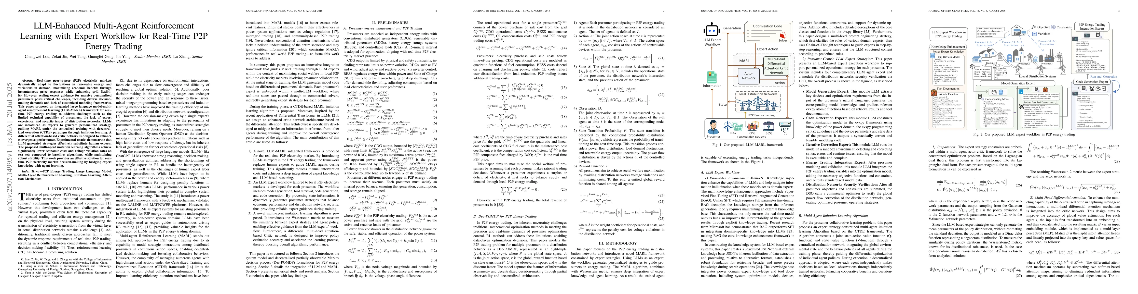 Thumbnail for LLM-Enhanced Multi-Agent Reinforcement Learning with Expert Workflow for
  Real-Time P2P Energy Trading