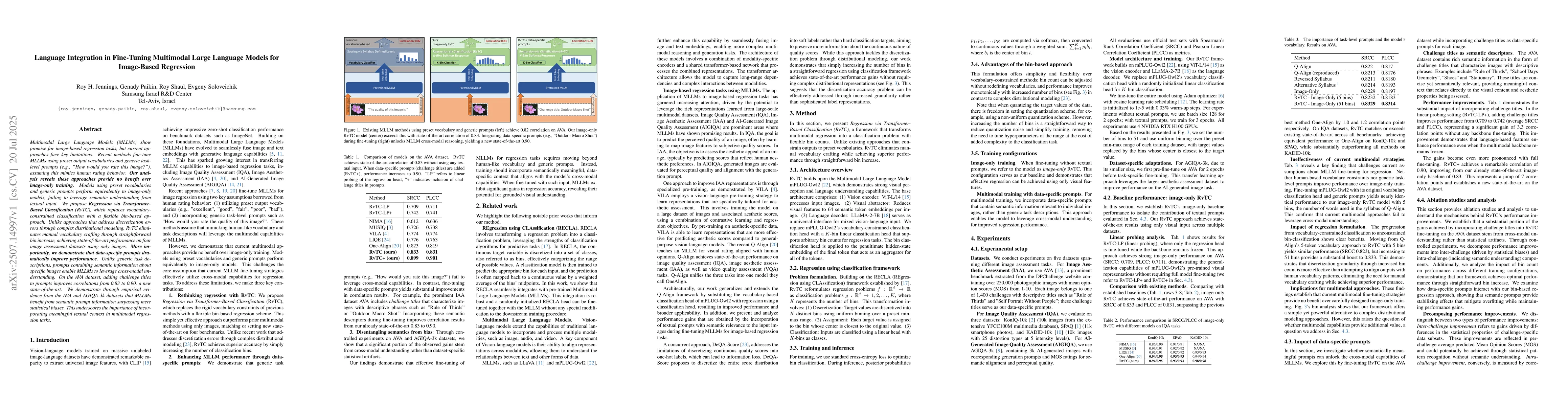 Thumbnail for Language Integration in Fine-Tuning Multimodal Large Language Models for
  Image-Based Regression