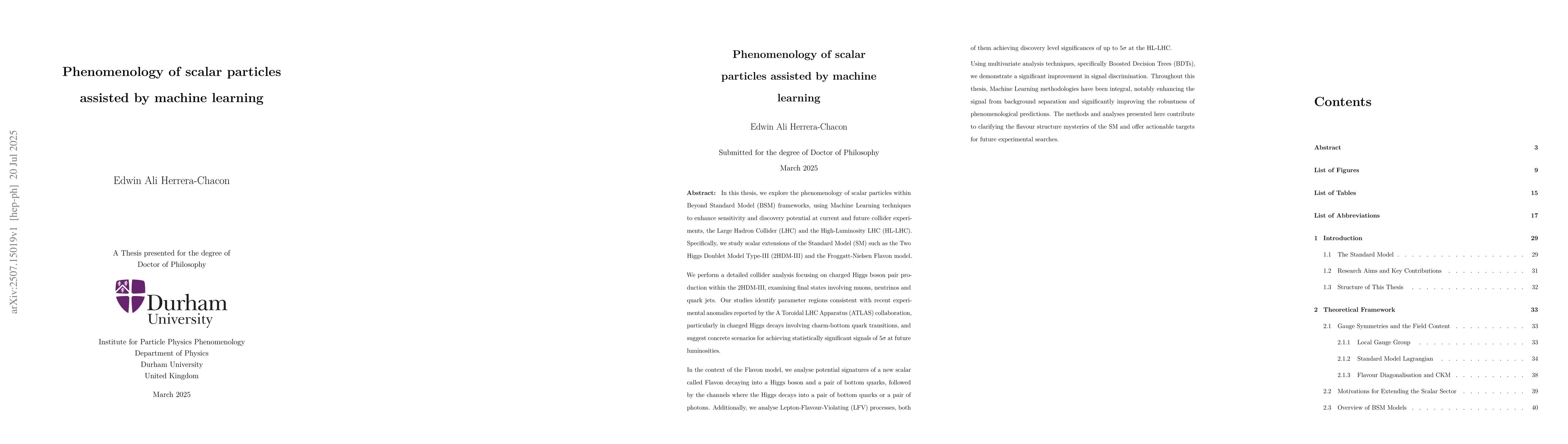 Thumbnail for Phenomenology of scalar particles assisted by machine learning