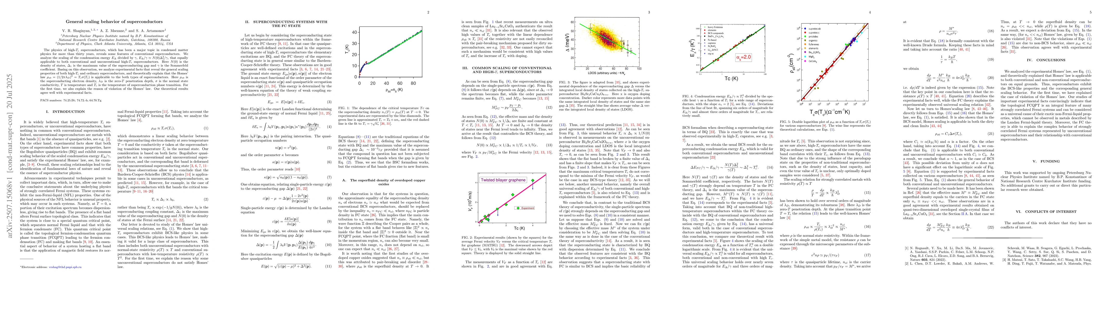 Thumbnail for General scaling behavior of superconductors