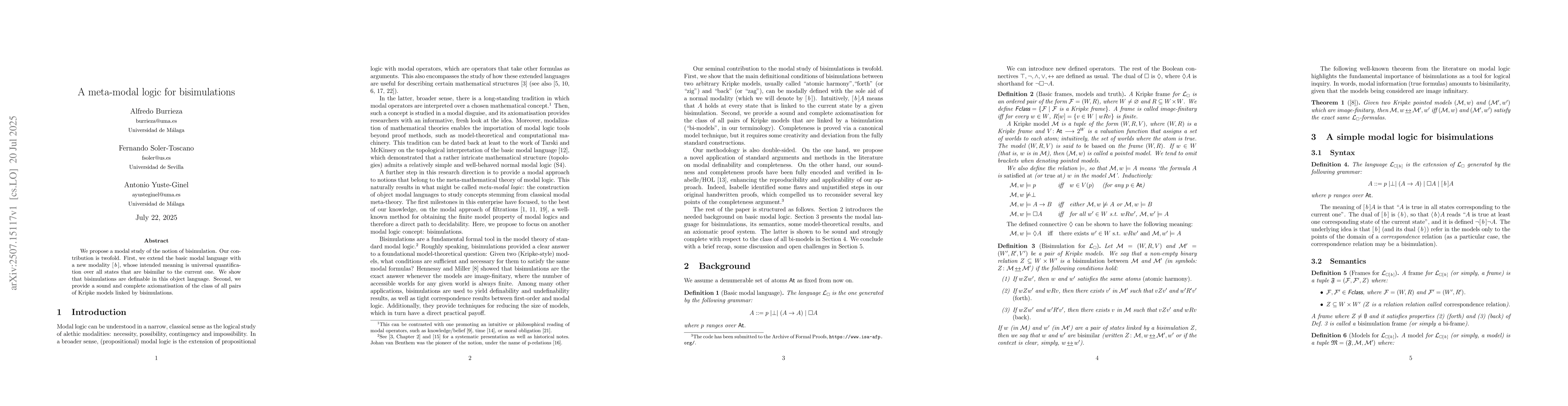 Thumbnail for A meta-modal logic for bisimulations