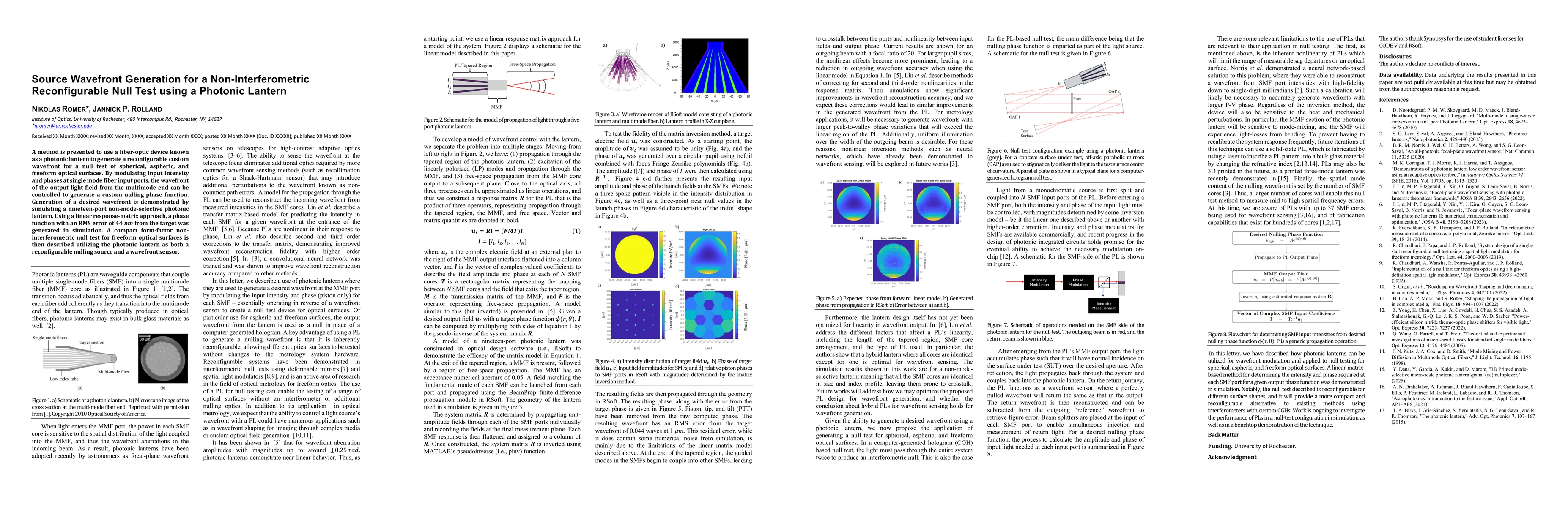 Thumbnail for Source Wavefront Generation for a Non-Interferometric Reconfigurable
  Null Test using a Photonic Lantern