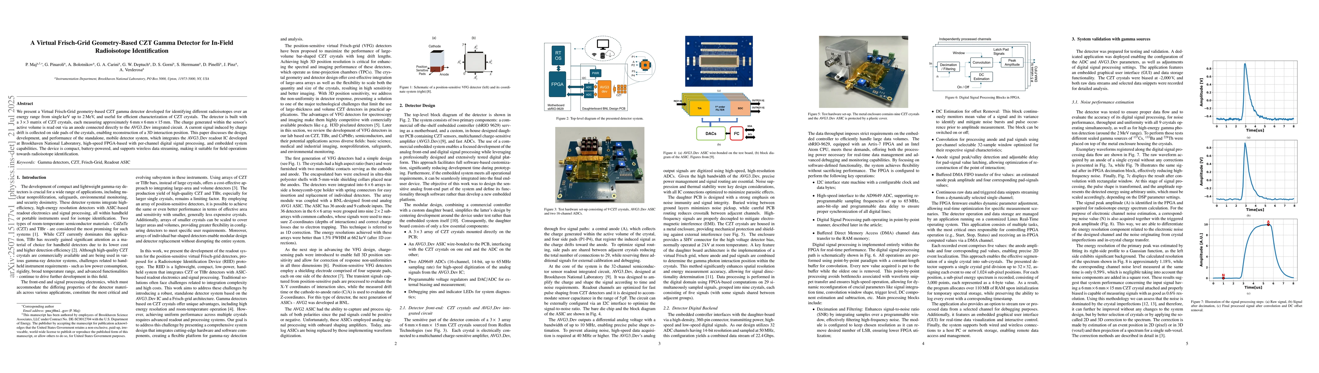 Thumbnail for A Virtual Frisch-Grid Geometry-Based CZT Gamma Detector for In-Field
  Radioisotope Identification