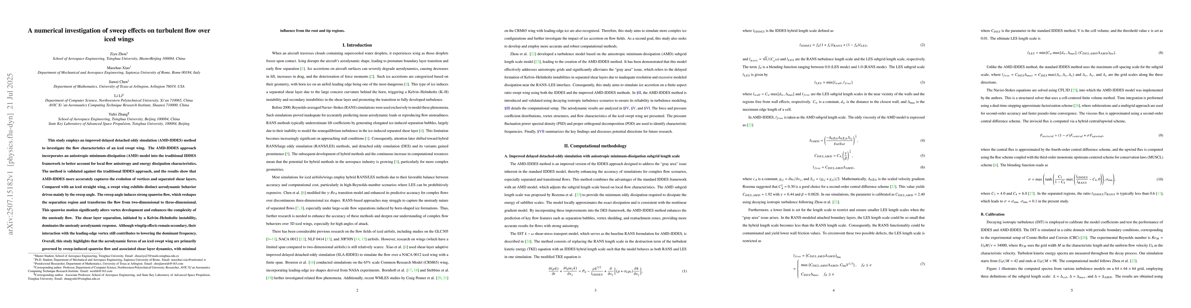 Thumbnail for A numerical investigation of sweep effects on turbulent flow over iced
  wings