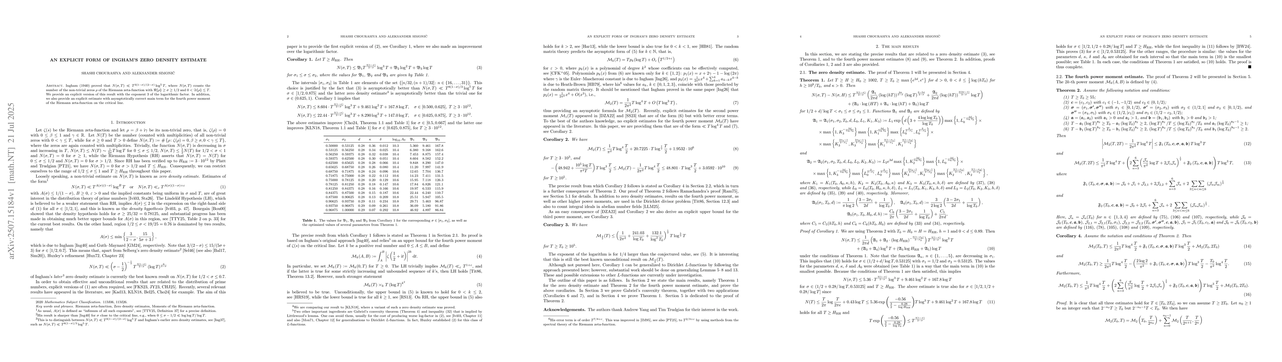 Thumbnail for An explicit form of Ingham's zero density estimate
