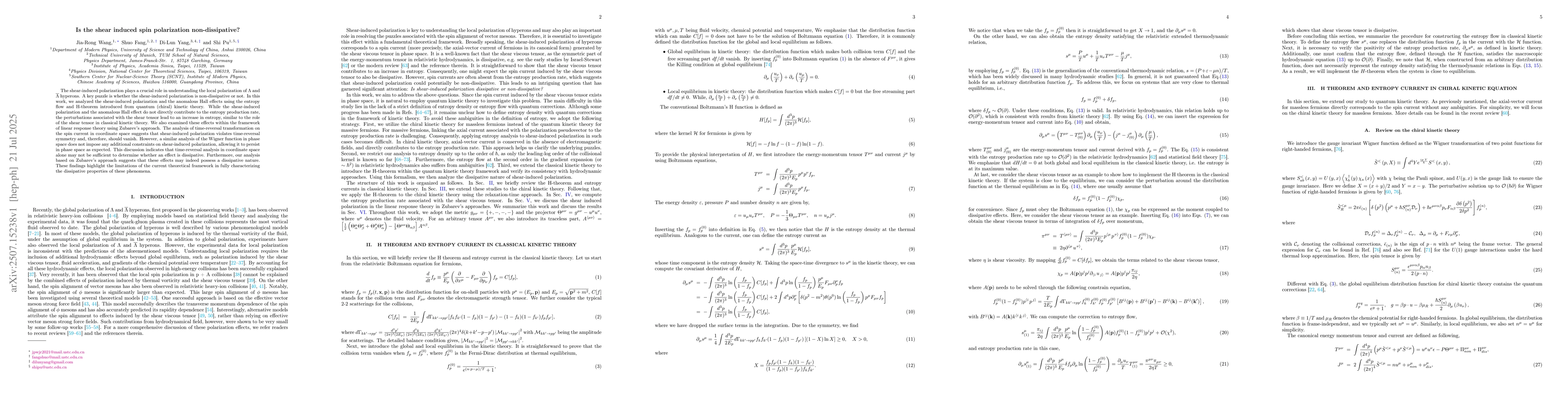 Thumbnail for Is the shear induced spin polarization non-dissipative?