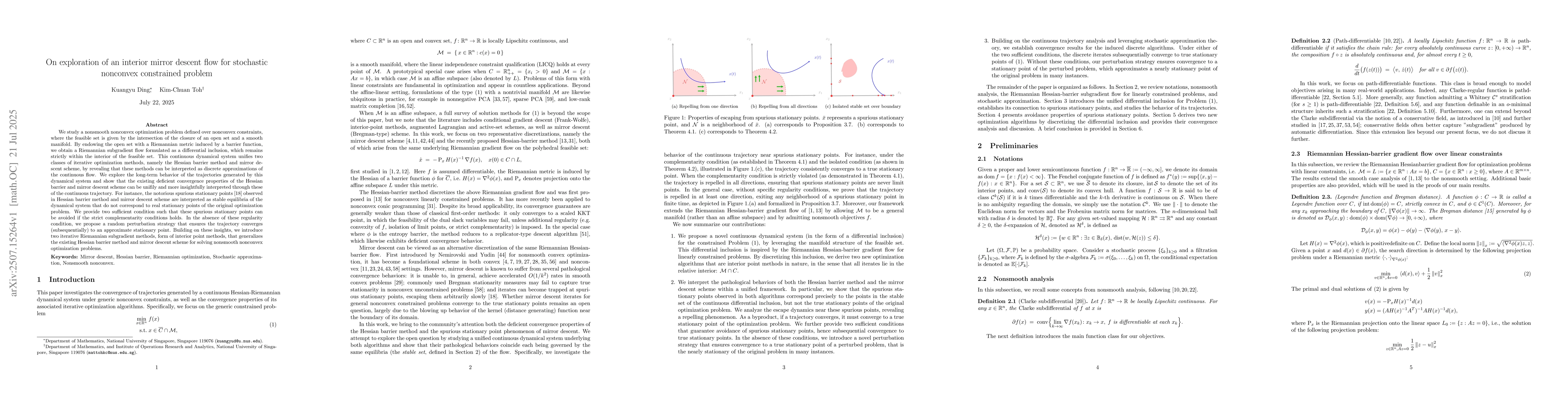 Thumbnail for On exploration of an interior mirror descent flow for stochastic
  nonconvex constrained problem