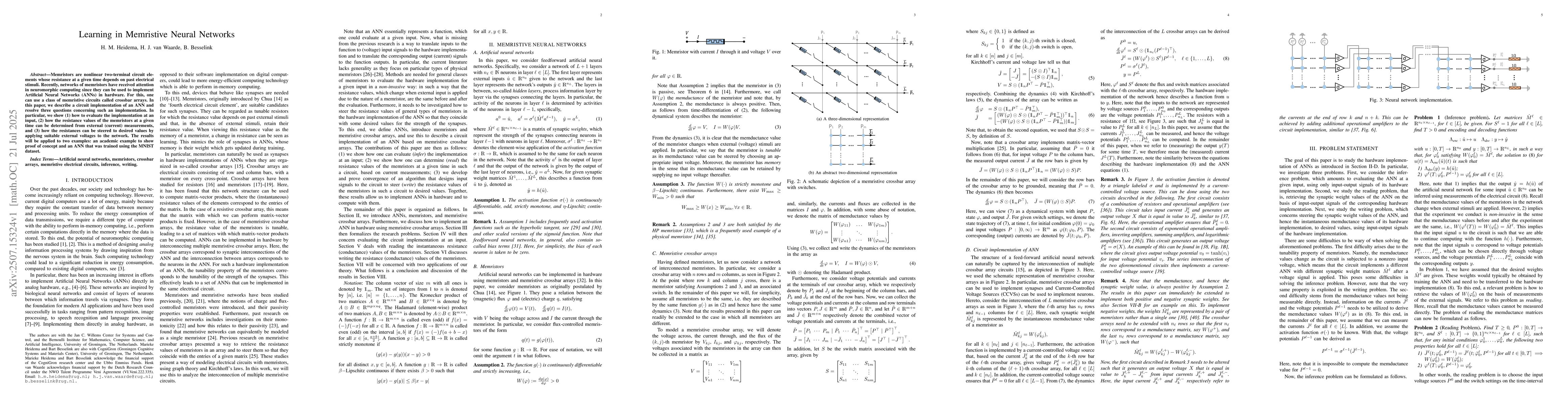 Thumbnail for Learning in Memristive Neural Networks