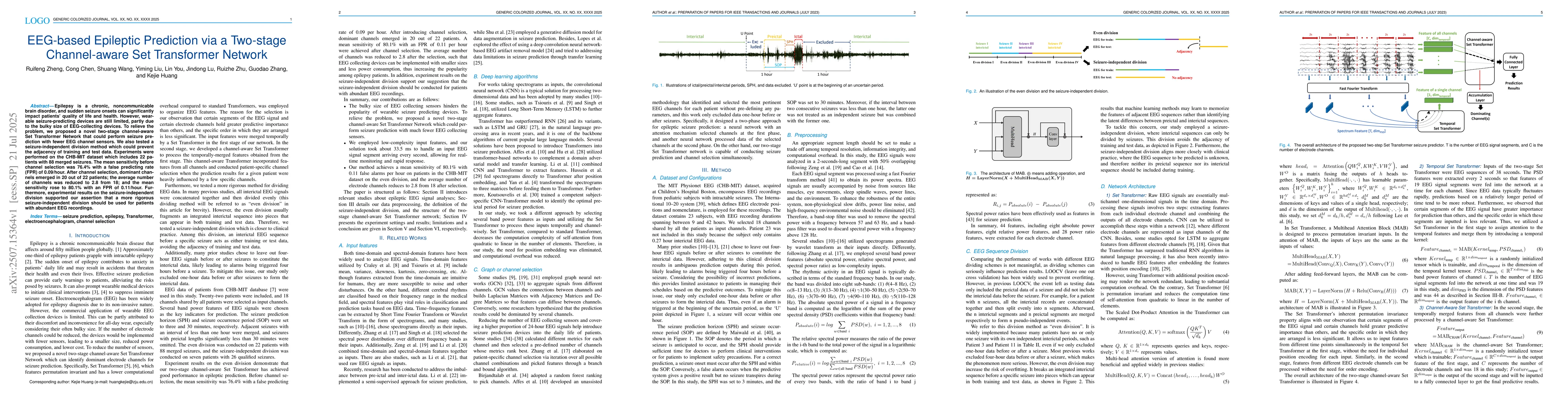 Thumbnail for EEG-based Epileptic Prediction via a Two-stage Channel-aware Set
  Transformer Network