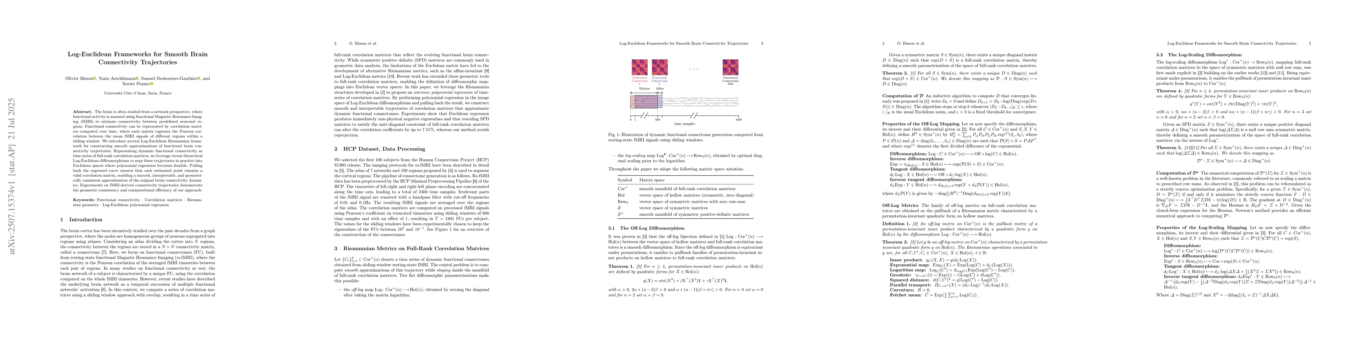 Thumbnail for Log-Euclidean Frameworks for Smooth Brain Connectivity Trajectories