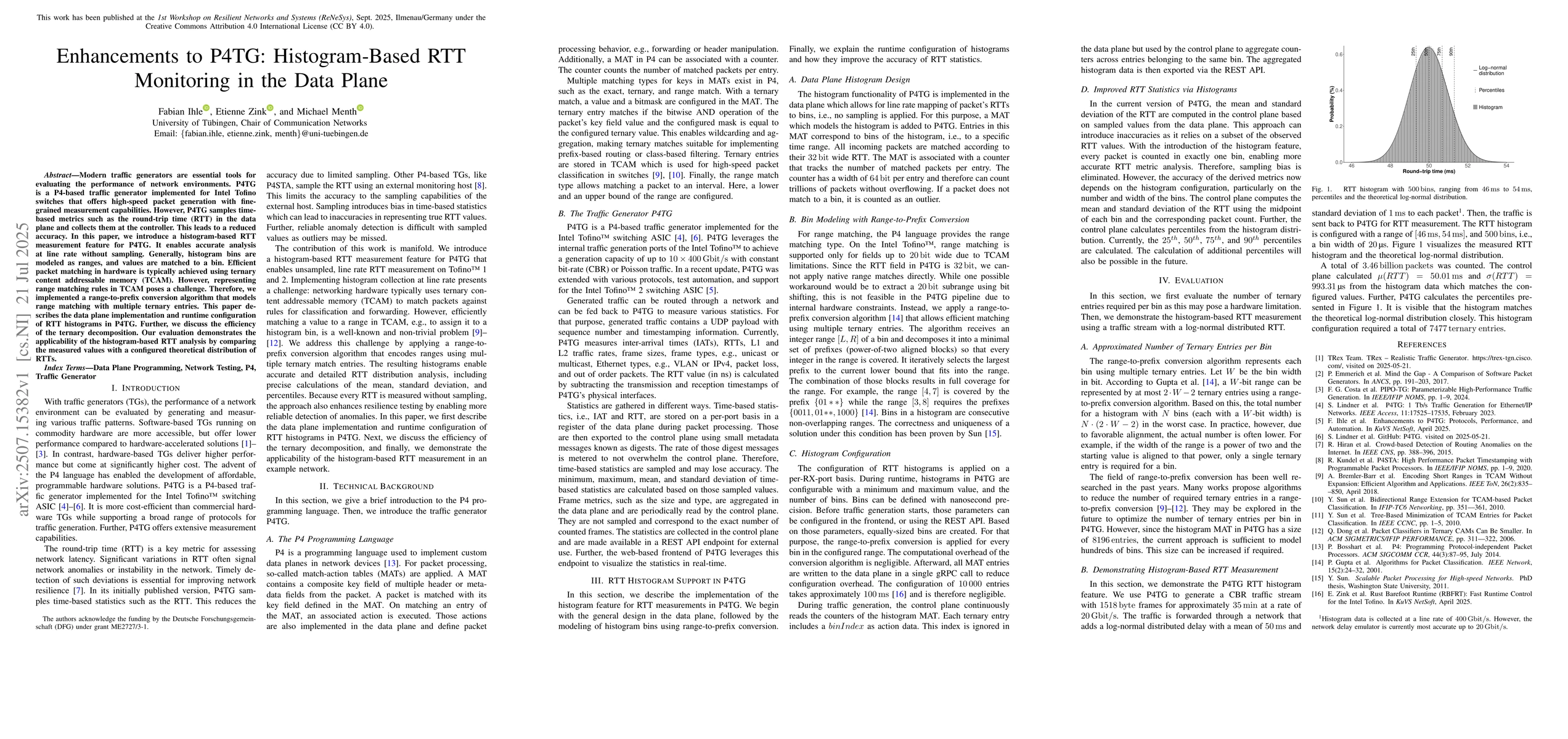 Thumbnail for Enhancements to P4TG: Histogram-Based RTT Monitoring in the Data Plane