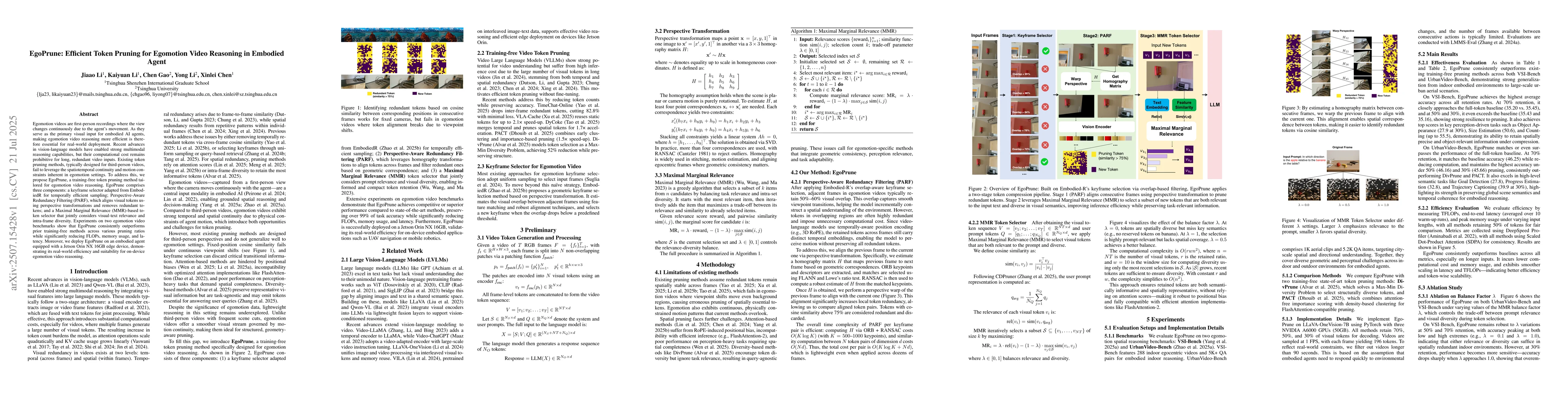 Thumbnail for EgoPrune: Efficient Token Pruning for Egomotion Video Reasoning in
  Embodied Agent