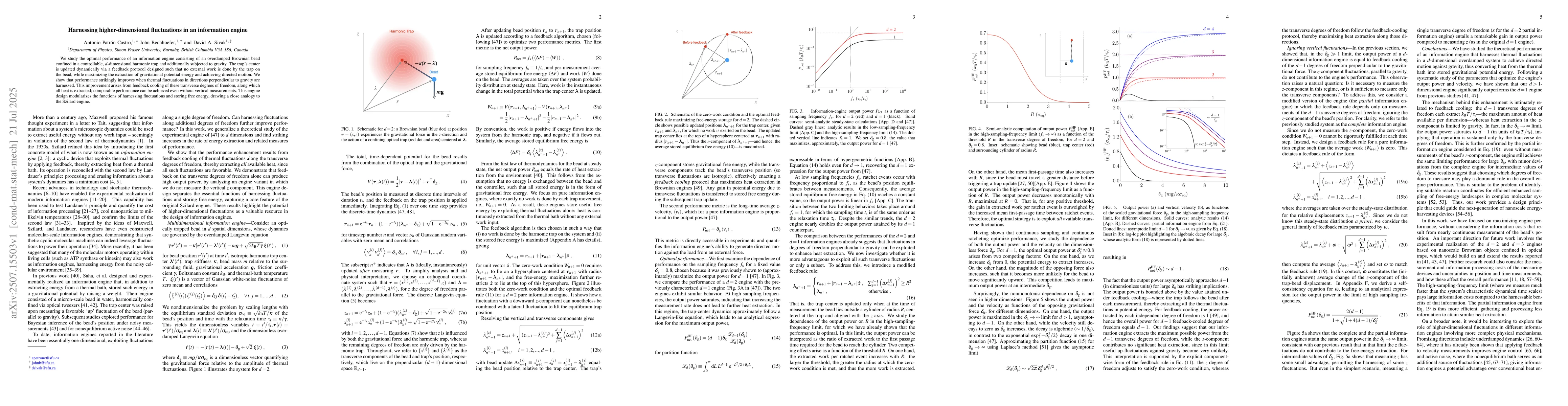 Thumbnail for Harnessing higher-dimensional fluctuations in an information engine