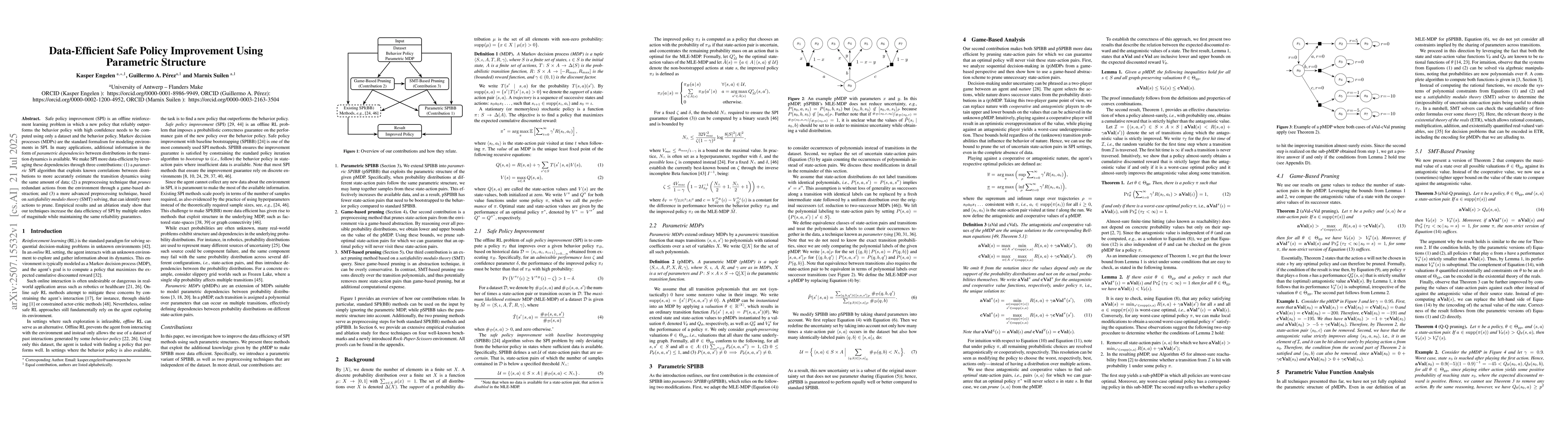 Thumbnail for Data-Efficient Safe Policy Improvement Using Parametric Structure