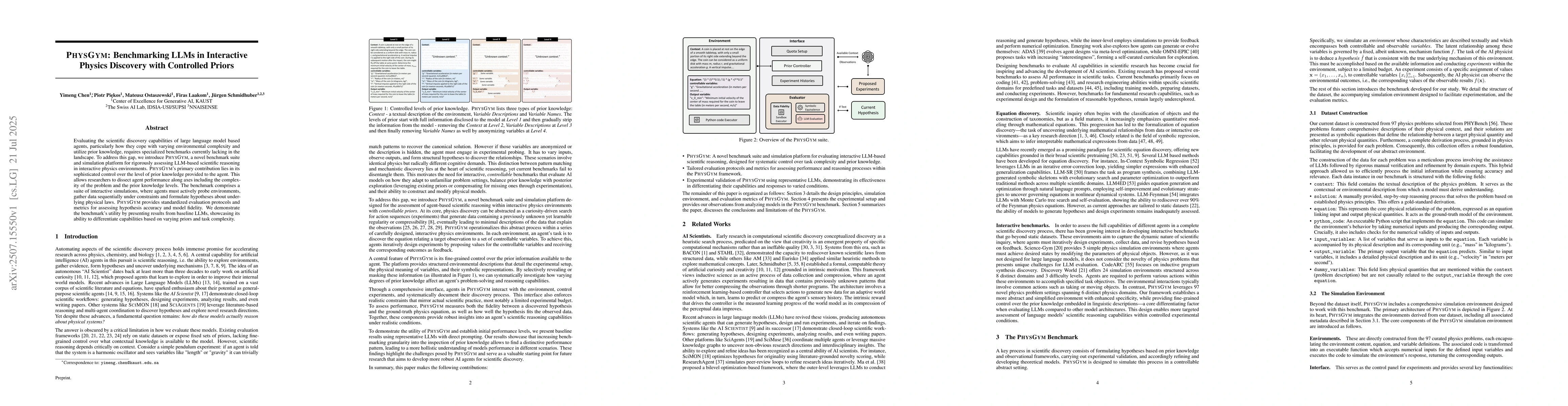 Thumbnail for PhysGym: Benchmarking LLMs in Interactive Physics Discovery with
  Controlled Priors