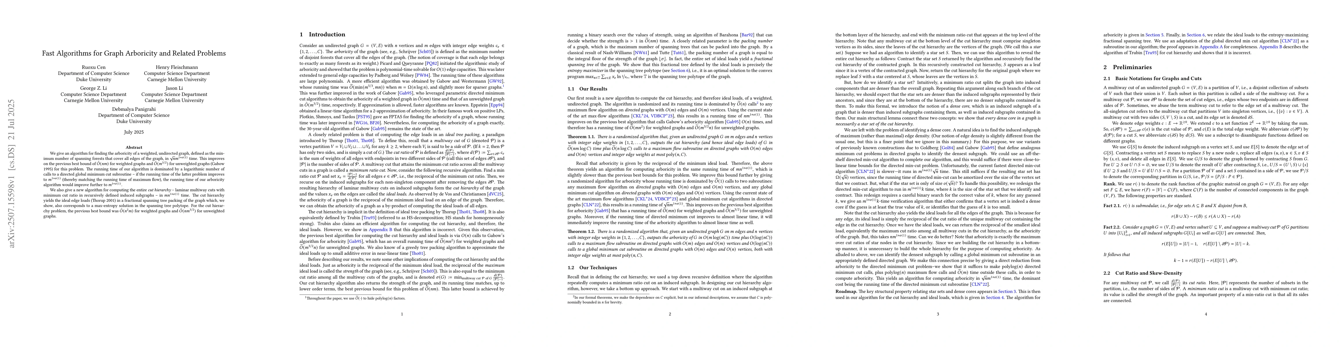 Thumbnail for Fast Algorithms for Graph Arboricity and Related Problems
