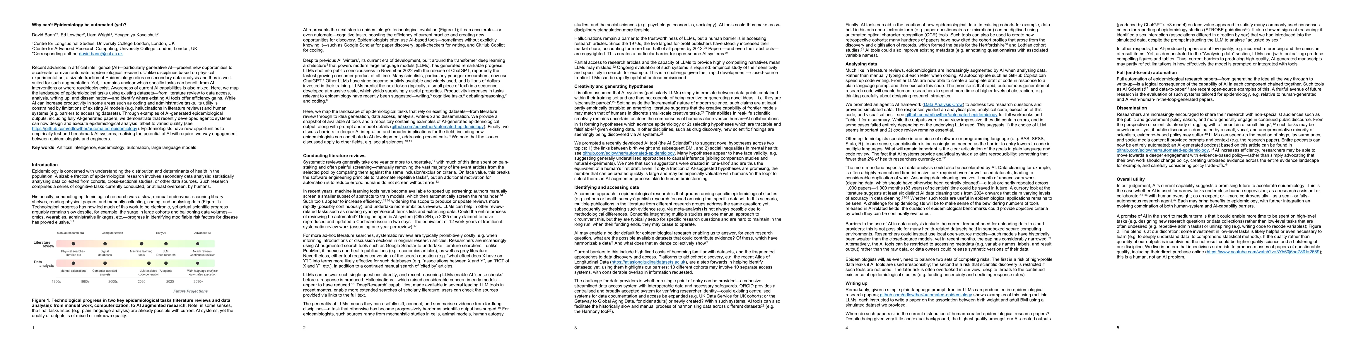Thumbnail for Why can't Epidemiology be automated (yet)?