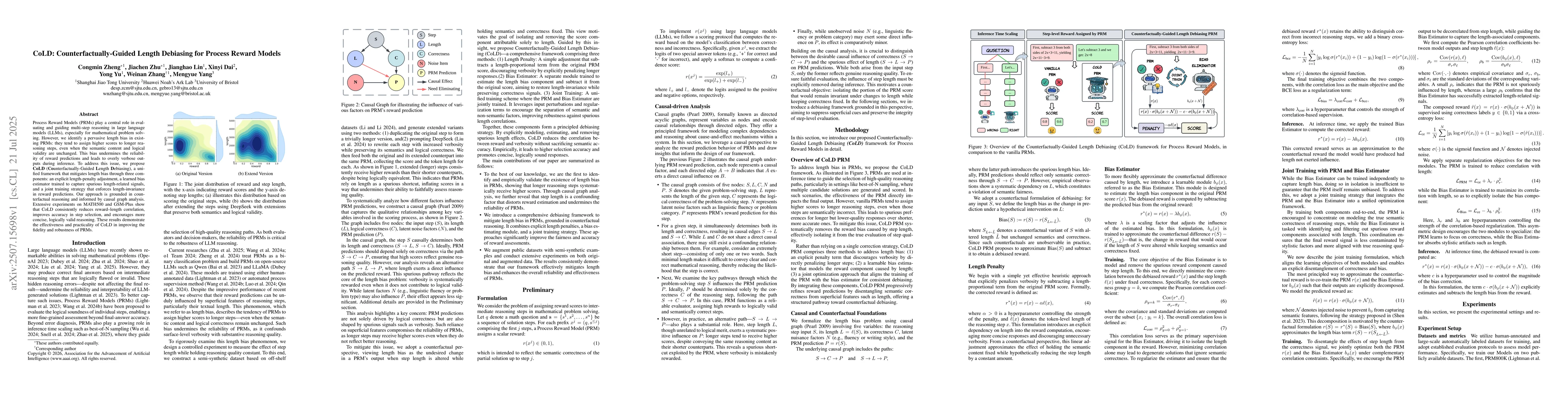 Thumbnail for CoLD: Counterfactually-Guided Length Debiasing for Process Reward Models