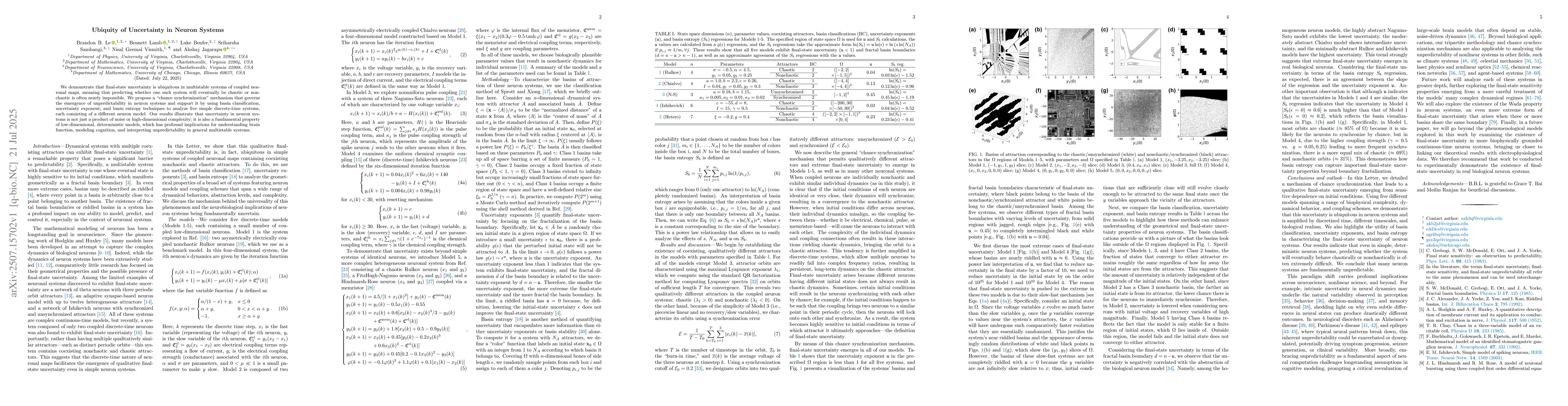 Thumbnail for Ubiquity of Uncertainty in Neuron Systems