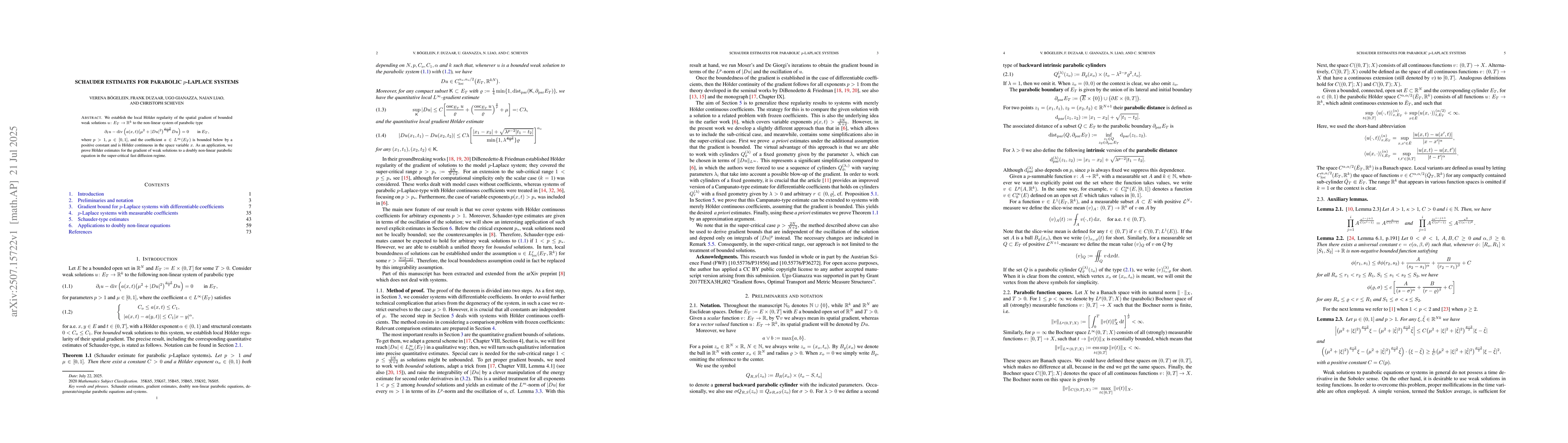 Thumbnail for Schauder estimates for parabolic $p$-Laplace systems
