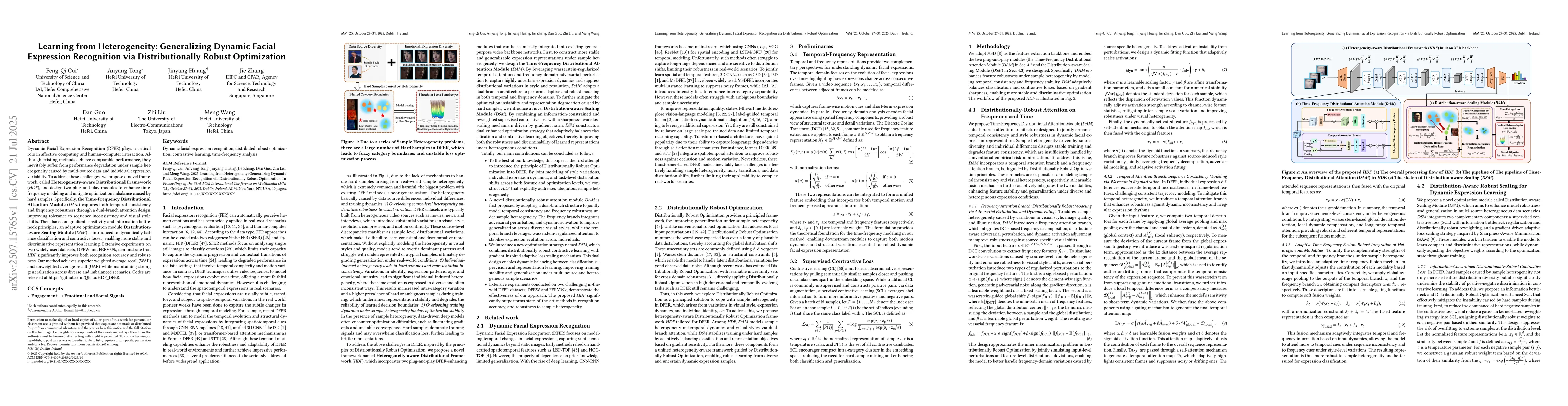 Thumbnail for Learning from Heterogeneity: Generalizing Dynamic Facial Expression
  Recognition via Distributionally Robust Optimization