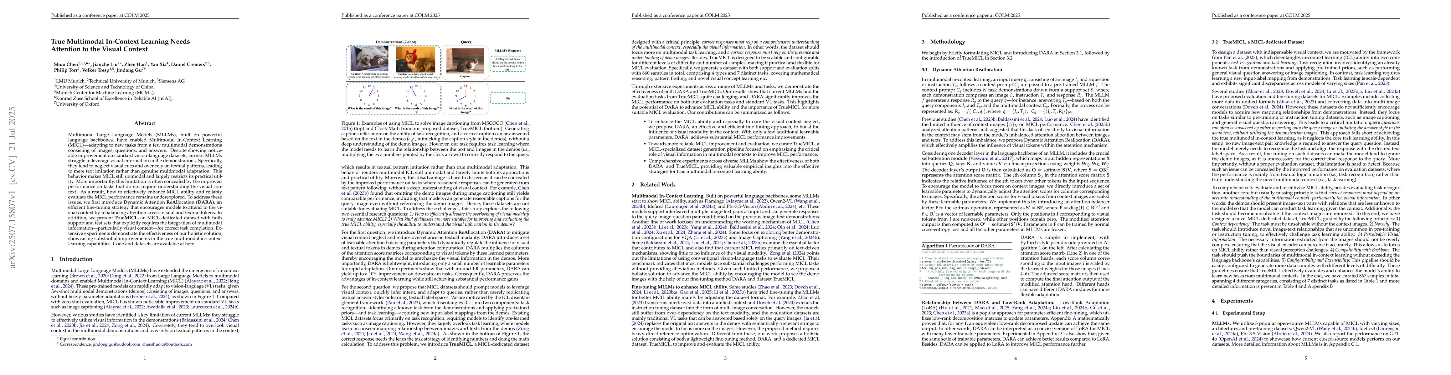 Thumbnail for True Multimodal In-Context Learning Needs Attention to the Visual
  Context