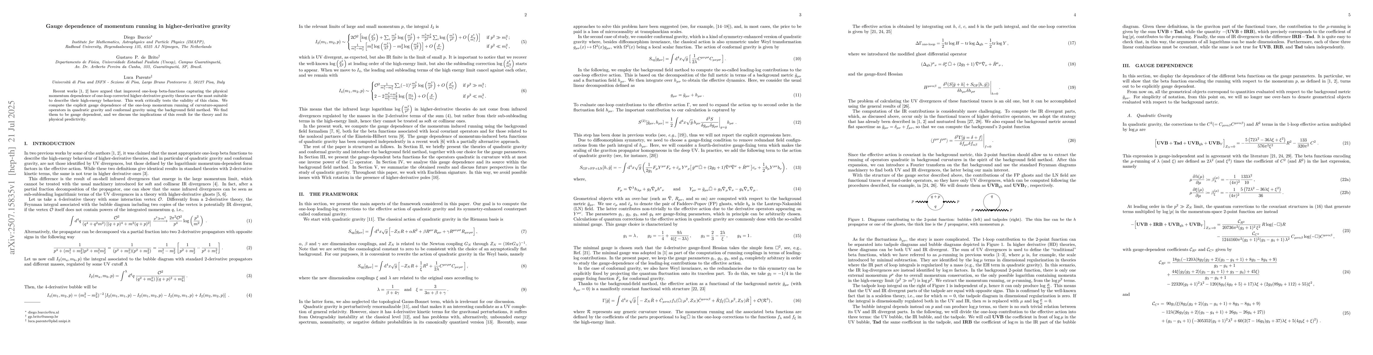 Thumbnail for Gauge dependence of momentum running in higher-derivative gravity
